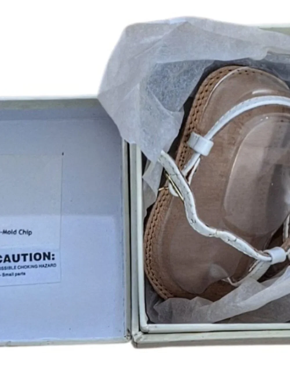 Ralph Lauren White Patent Leather T-Strap Sandals 3-6 Months Size 2 NIB READ